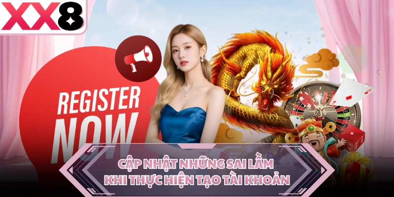 Cập nhật những sai lầm khi thực hiện tạo tài khoản